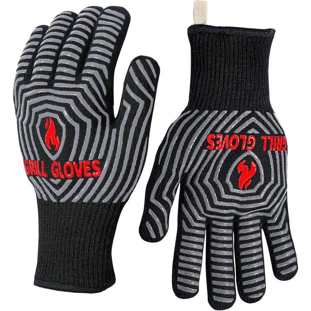 Heat Resistant Glove - Silicone Heat Resistant Grilling Gloves, Non-Slip