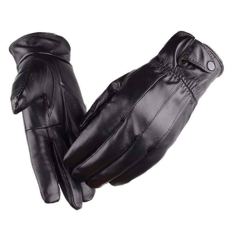 1pair Men's PU Leather Winter  - Leather Driving Glove reseña y precio