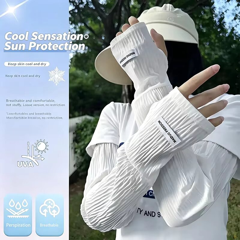 Summer Loose Ice Silk Uv Prote - Fingerless Glove Knit reseña y precio
