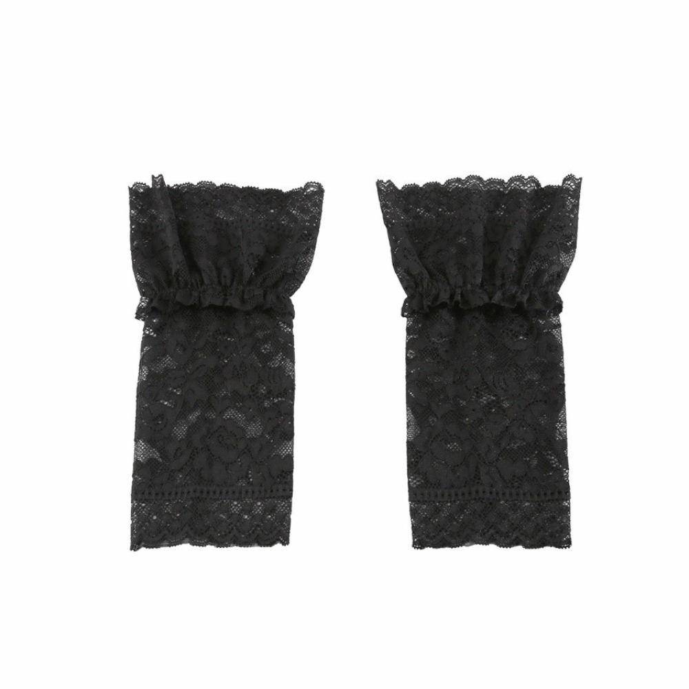Lace Ruffles Pleated Detachabl - Fingerless Glove Knit reseña y precio