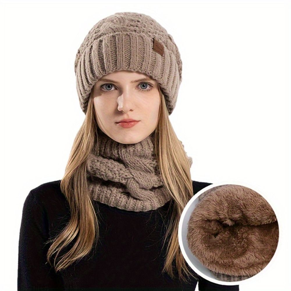 Soft Winter Beanie Hat Scarf S - Wool Glove Lined reseña y precio