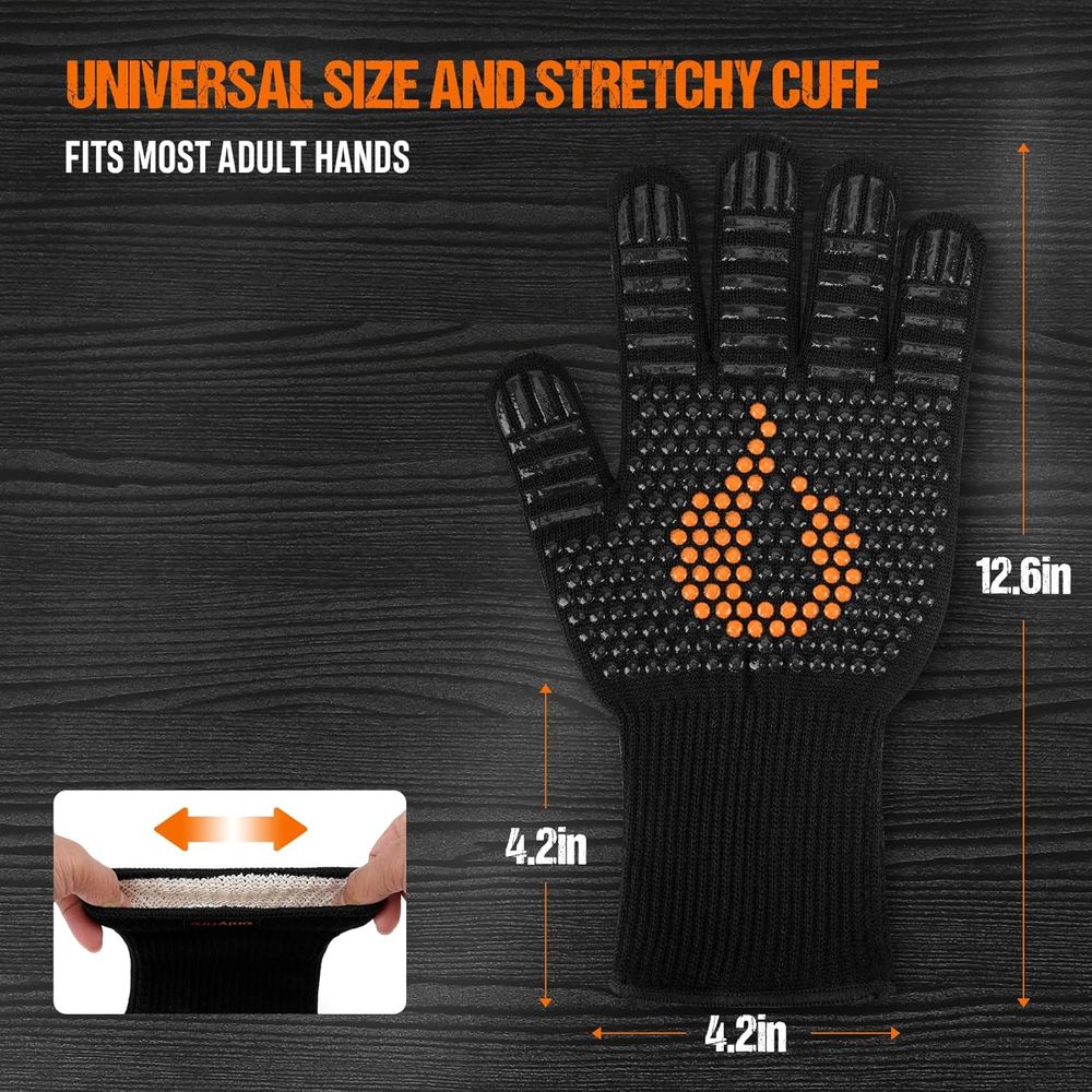Heat Resistant Grill Gloves fo - Heat Resistant Glove reseña y precio