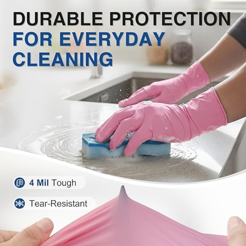 Pink Nitrile Disposable Gloves - Nitrile Mechanic Glove reseña y precio