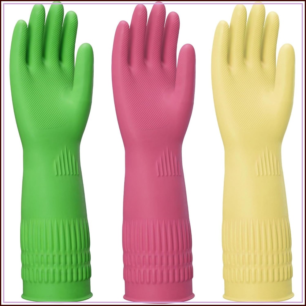 15-Inch Reusable Rubber Gloves - Rubber Glove Cleaning reseña y precio