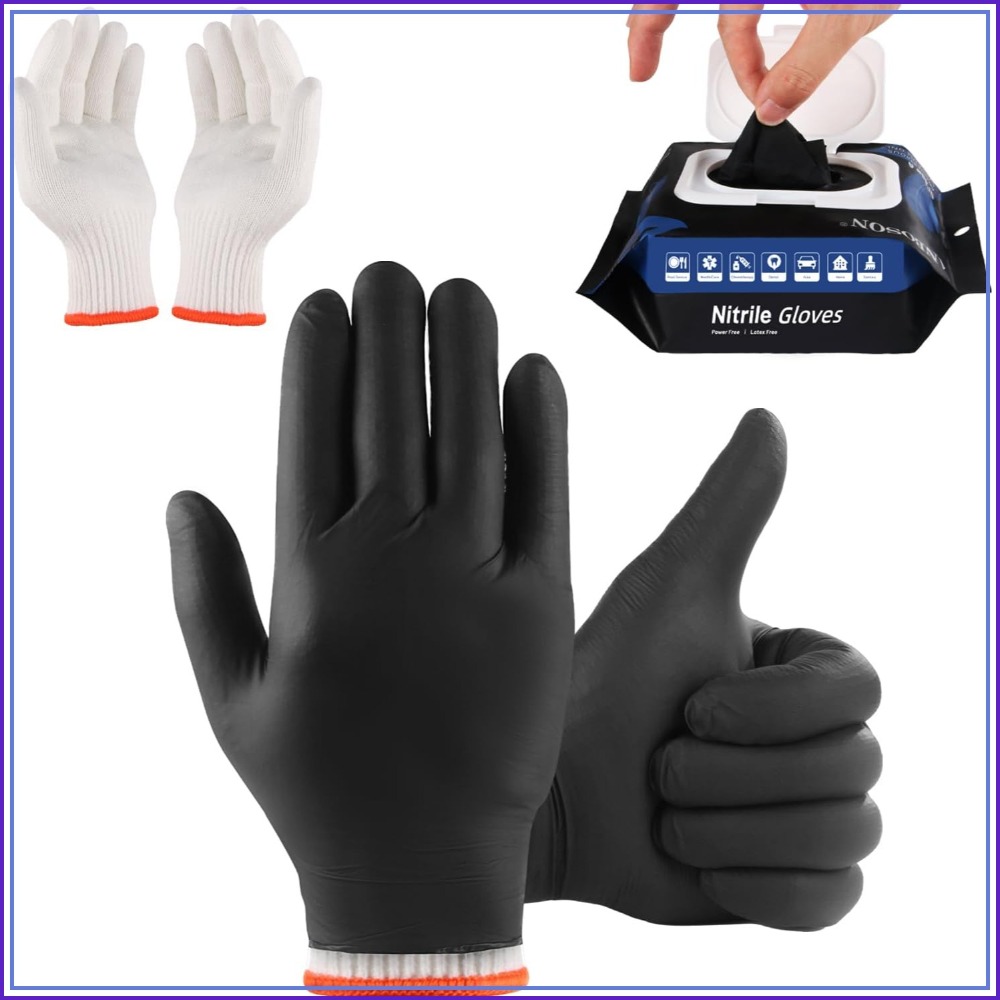 BBQ Gloves 50 Disposable Nitri - Heat Resistant Glove reseña y precio