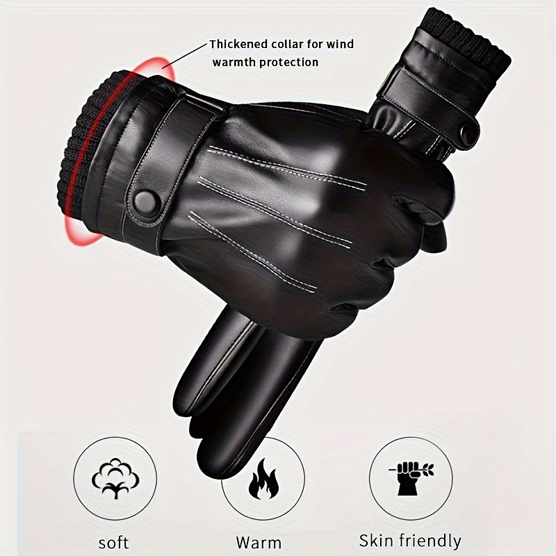 1Pair Winter Gloves Warm Drivi - Leather Driving Glove reseña y precio