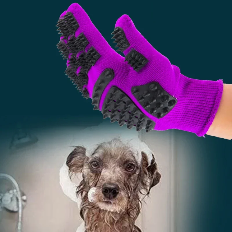 1PC Pet Hair Grooming Gloves C - Rubber Glove Cleaning reseña y precio