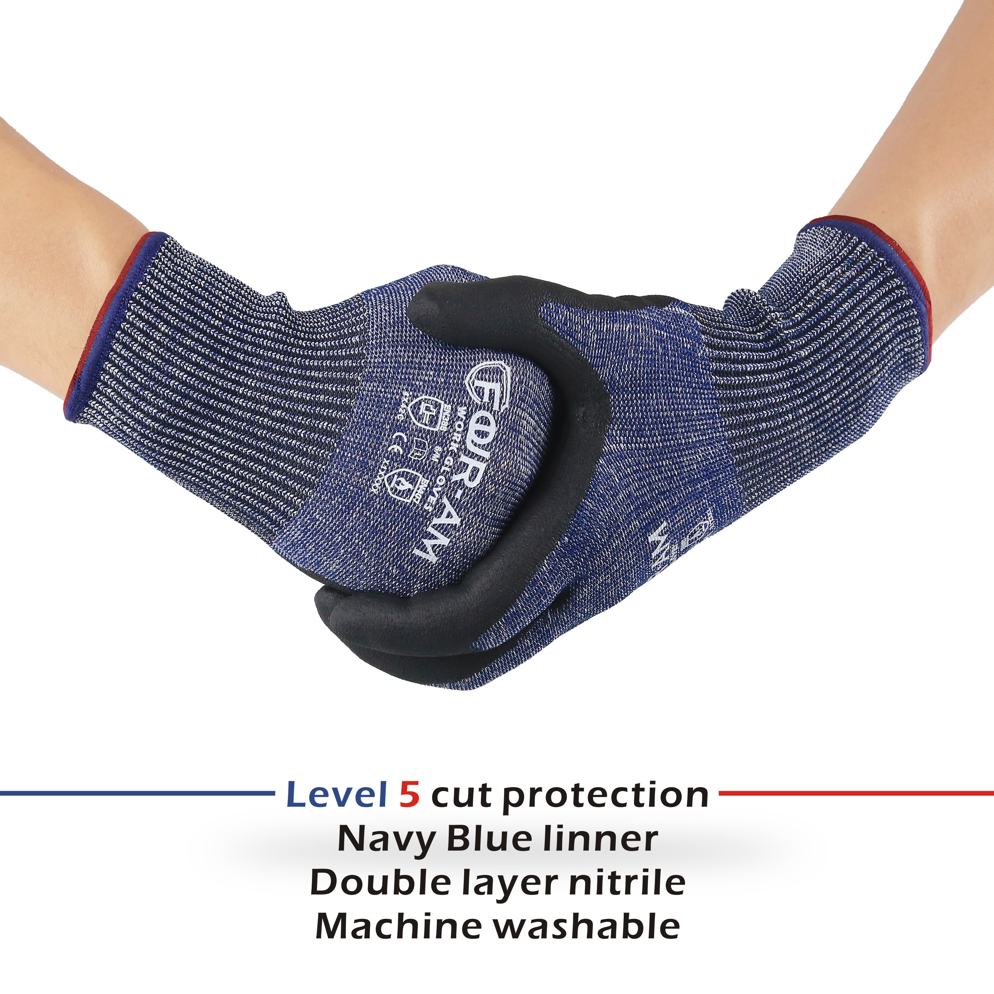 1/3Pair, Level 5Cut-Resistant  - Nitrile Mechanic Glove reseña y precio