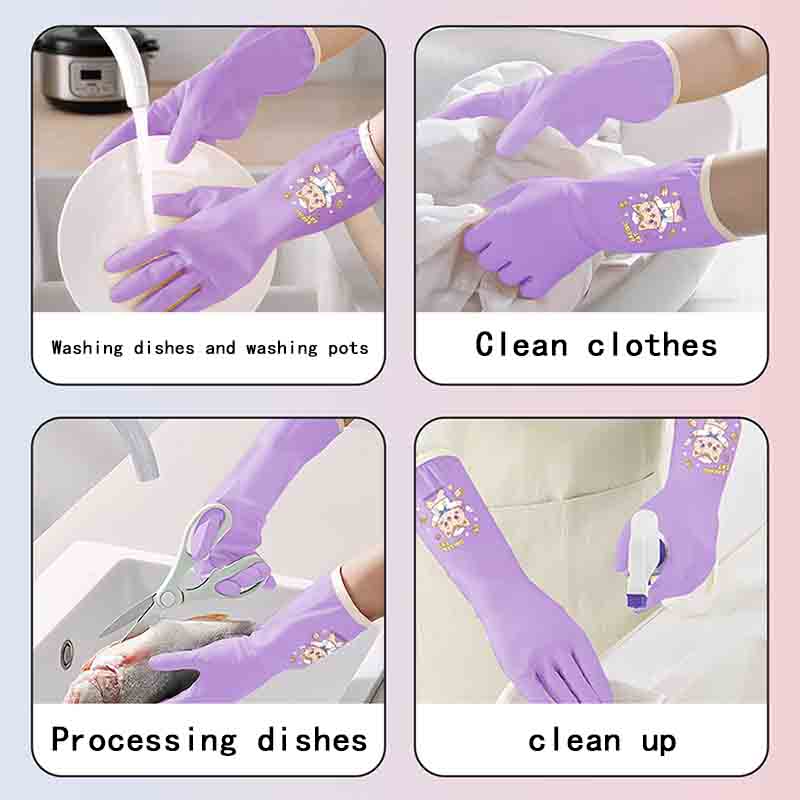 1 pair of household cleaning a - Dish Glove Rubber reseña y precio