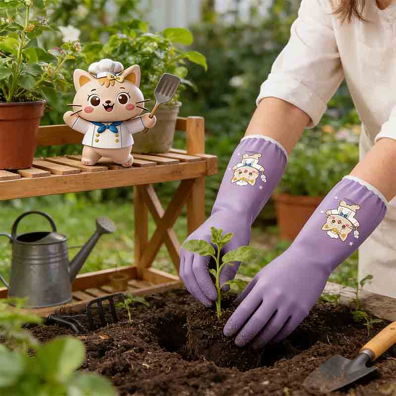 1 pair of household cleaning a - Dish Glove Rubber reseña y precio