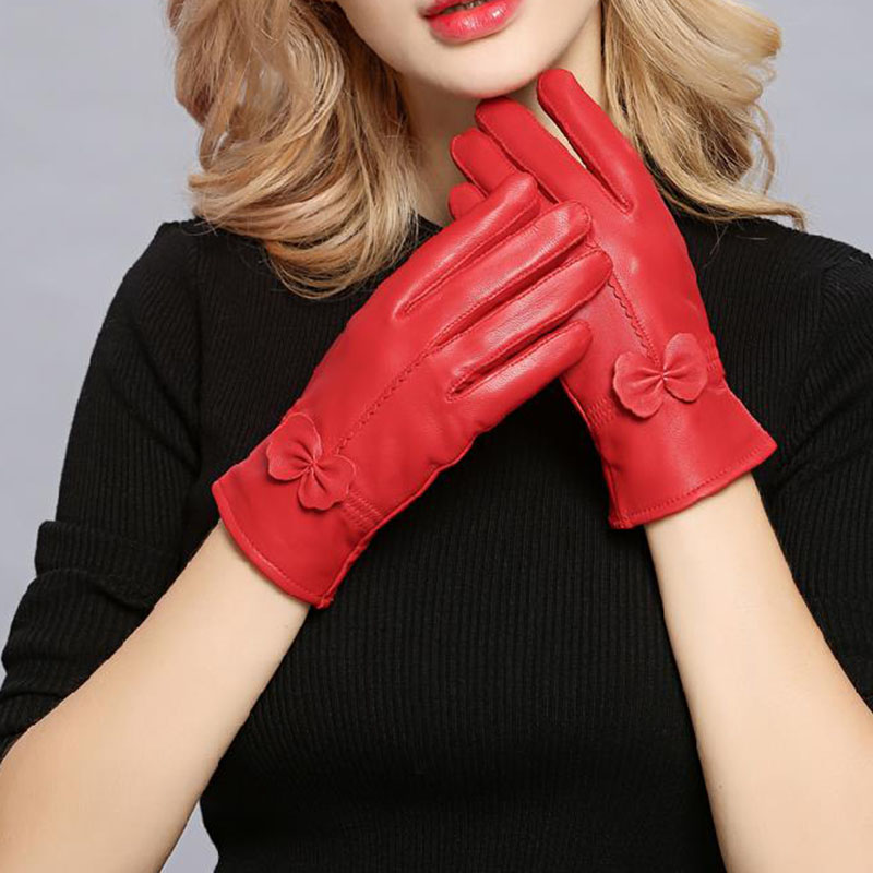 Women Genuine Leather Winter W - Wool Glove Lined reseña y precio