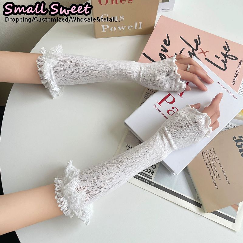 Women's Harajuku White Arm Sle - Fingerless Glove Knit reseña y precio