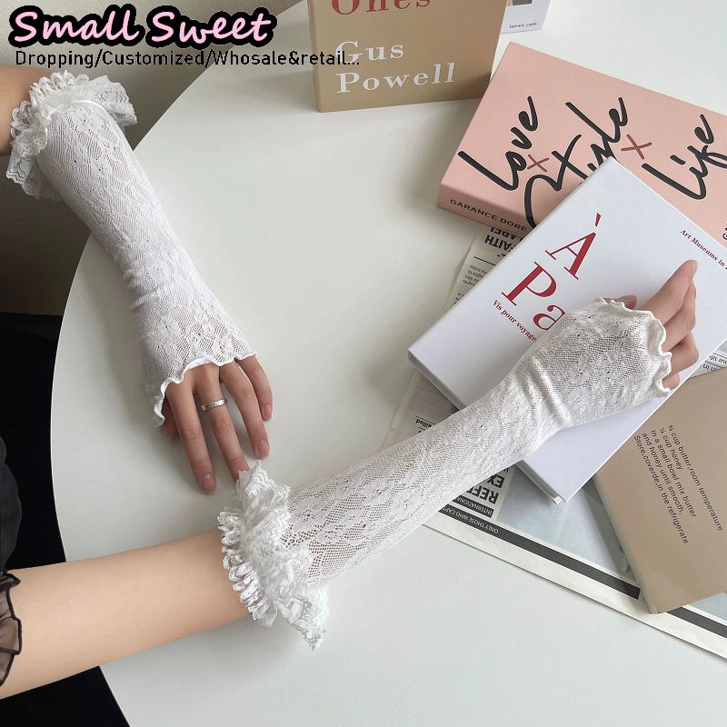 Women's Harajuku White Arm Sle - Fingerless Glove Knit reseña y precio