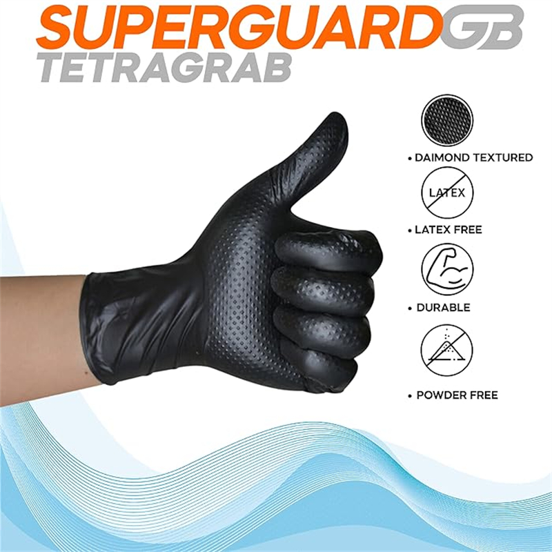 Black Nitrile Gloves Disposabl - Nitrile Mechanic Glove reseña y precio