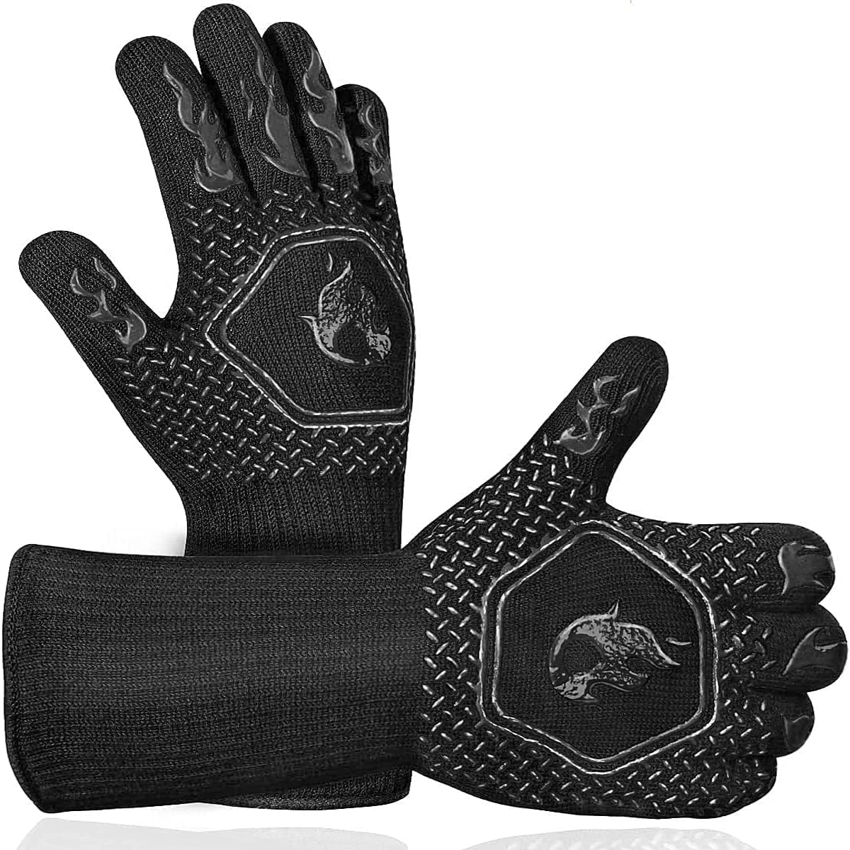 BBQ Grill Gloves High Temp Res - Oven Mitt Silicone reseña y precio