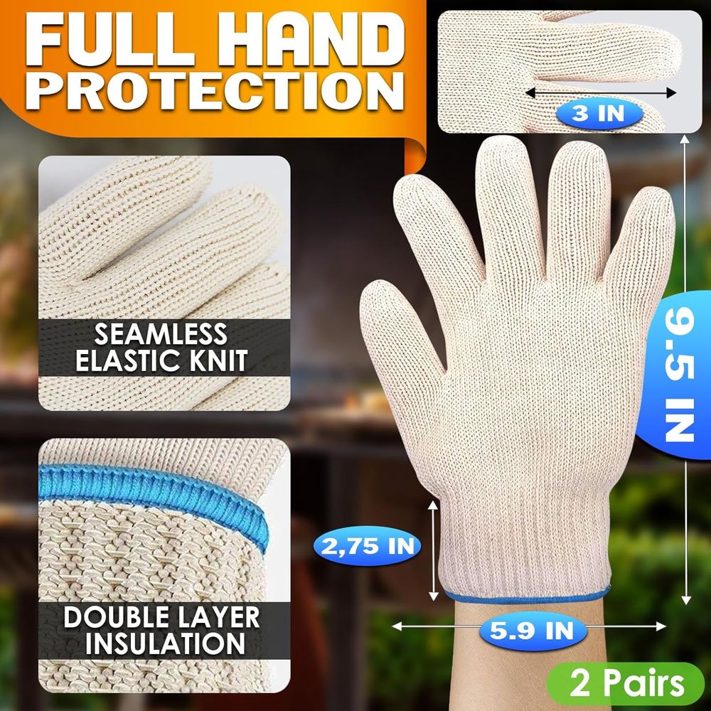 Heat-Resistant Gloves, 9.5 Len - Heat Resistant Glove reseña y precio