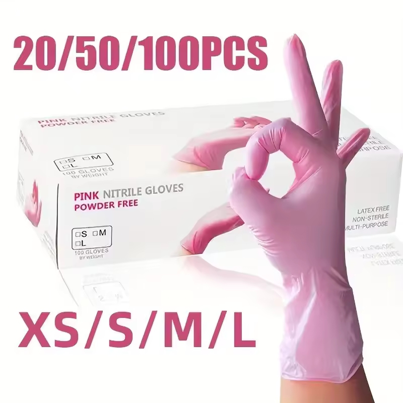 20/50/100PCS Pink Disposable G - Nitrile Mechanic Glove reseña y precio