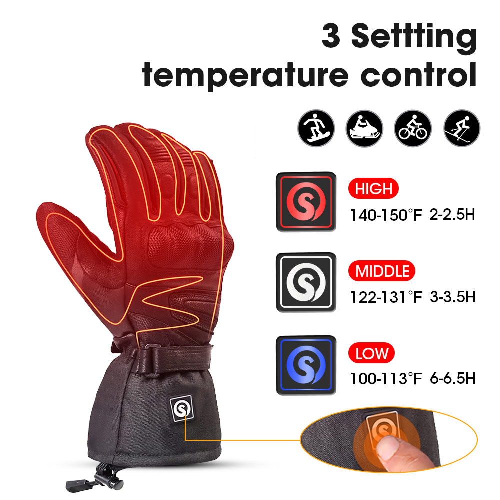 Snow Deer Winter Electric Heat - Ski Glove Waterproof reseña y precio