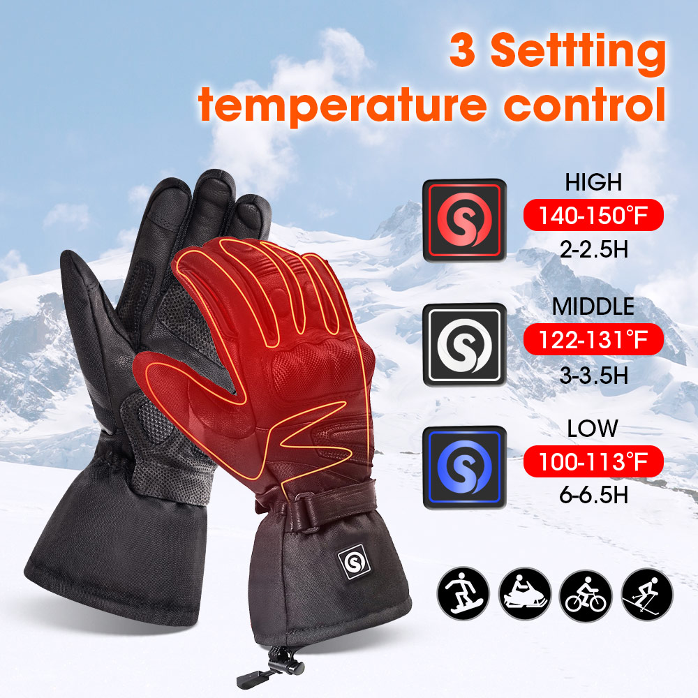 Snow Deer Winter Electric Heat - Ski Glove Waterproof reseña y precio