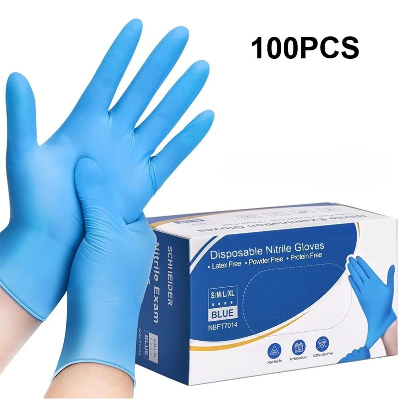100PCS Blue Nitrile Disposable - Nitrile Mechanic Glove reseña y precio