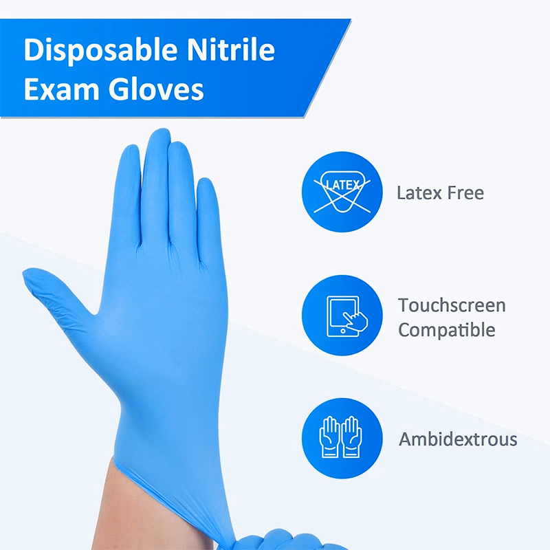 100PCS Blue Nitrile Disposable - Nitrile Mechanic Glove reseña y precio