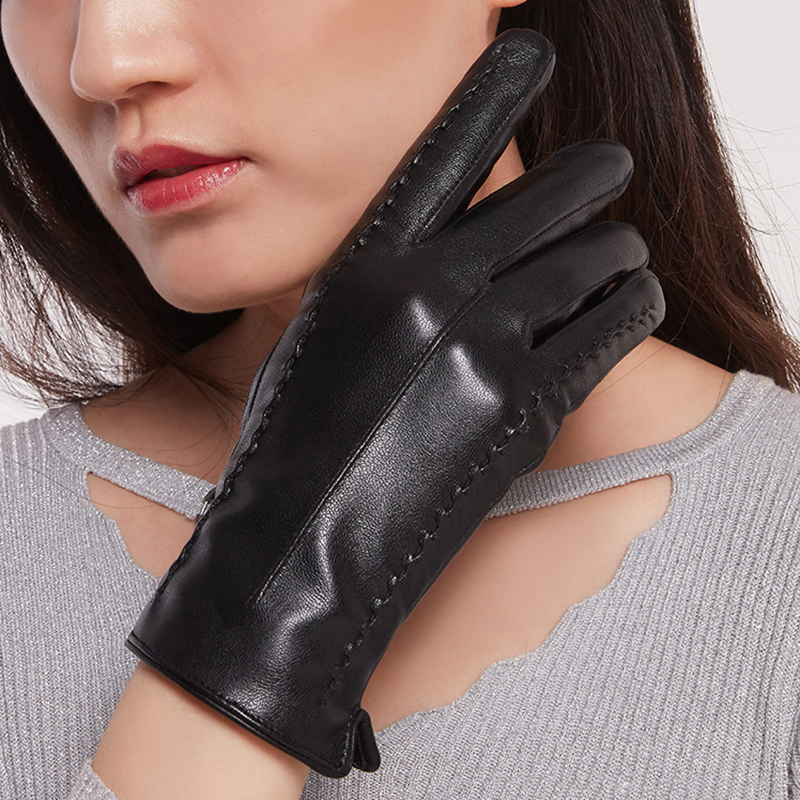 Women's Sheepskin Gloves Winte - Leather Driving Glove reseña y precio