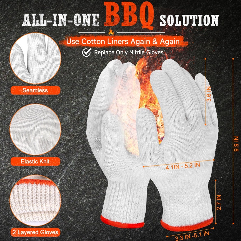 50 Disposable Nitrile Gloves + - Heat Resistant Glove reseña y precio