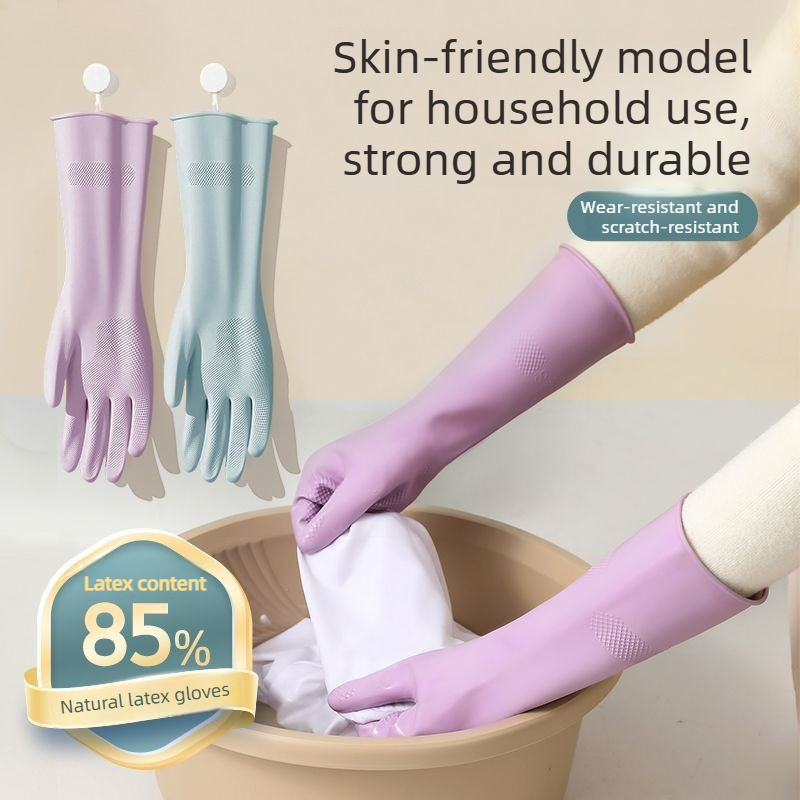 Latex Dish Washing Gloves,with - Dish Glove Rubber reseña y precio