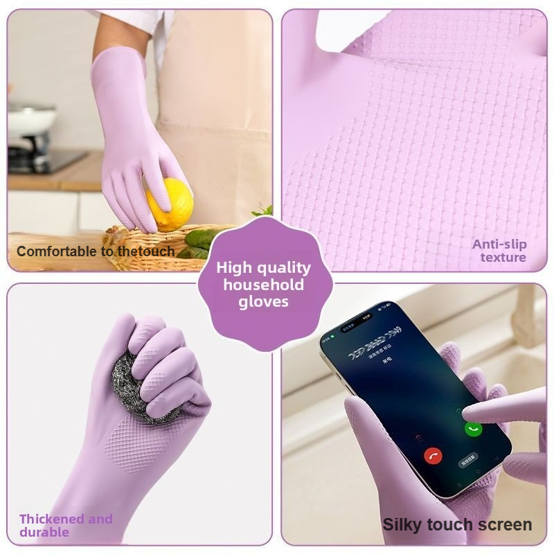 Latex Dish Washing Gloves,with - Dish Glove Rubber reseña y precio