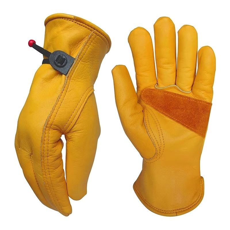 1 Pair Cowhide Heavy Duty Secu - Leather Driving Glove reseña y precio