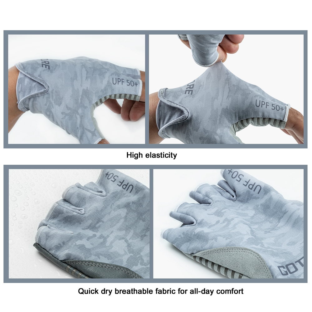 Goture Fingerless Fishing Glov - Cycling Glove Padded reseña y precio