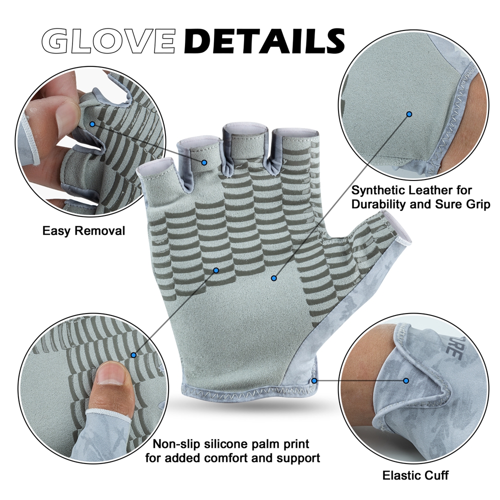 Goture Fingerless Fishing Glov - Cycling Glove Padded reseña y precio