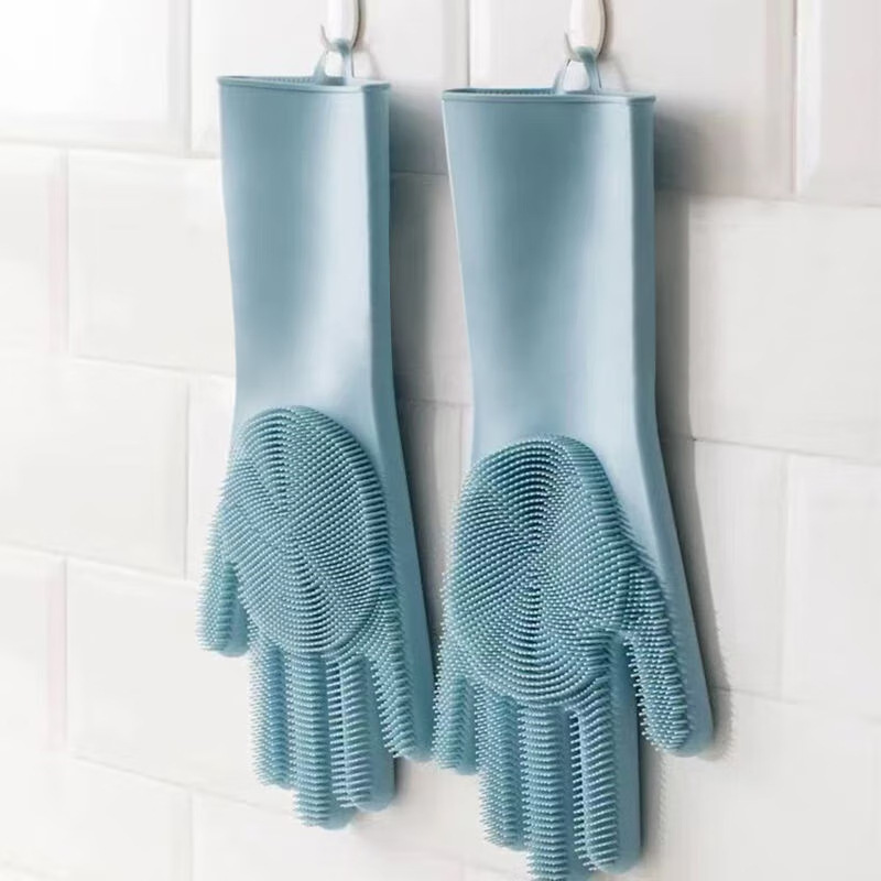 Silicone Dishwashing Gloves, M - Dish Glove Rubber reseña y precio