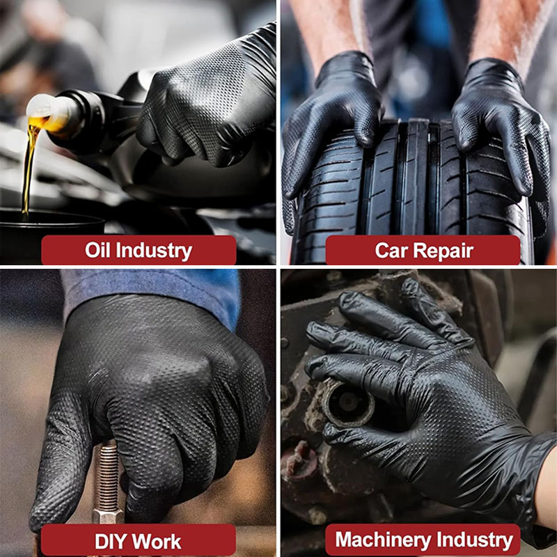 Extra Thick 8 Mil  Heavy Duty  - Nitrile Mechanic Glove reseña y precio