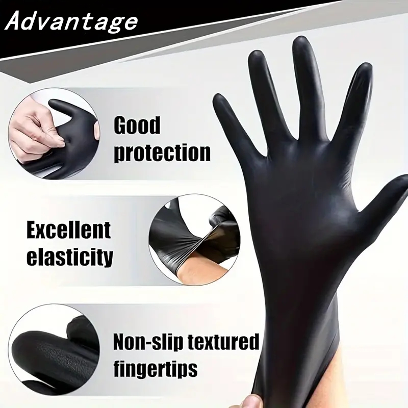 20PCS Black Disposable Nitrile - Nitrile Mechanic Glove reseña y precio