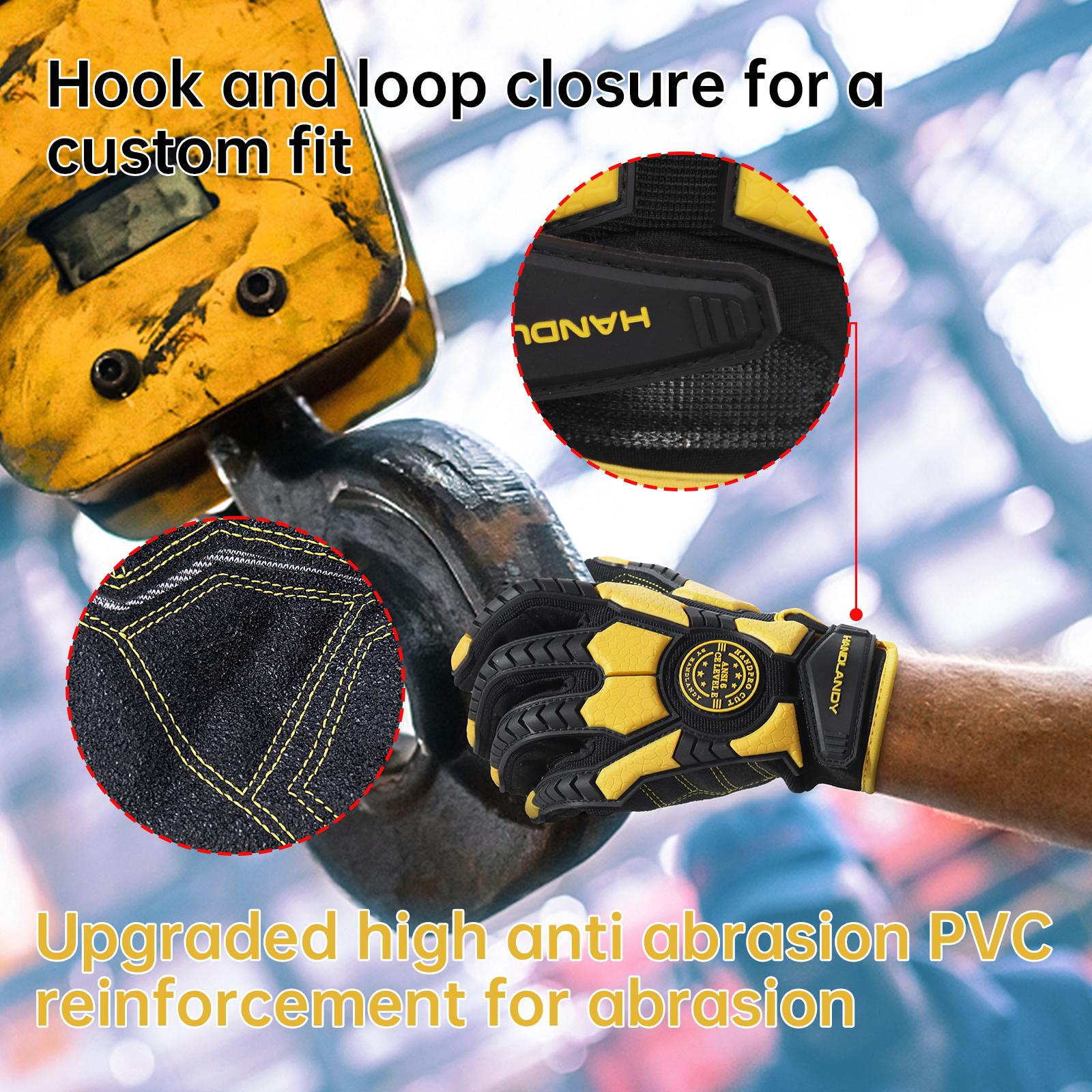 PVC Reinforced Impact Protecti - Work Glove Impact reseña y precio