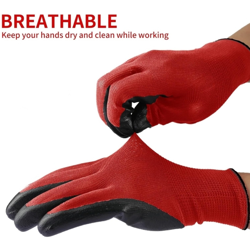 20PCS Nitrile Coated Safety Wo - Nitrile Mechanic Glove reseña y precio