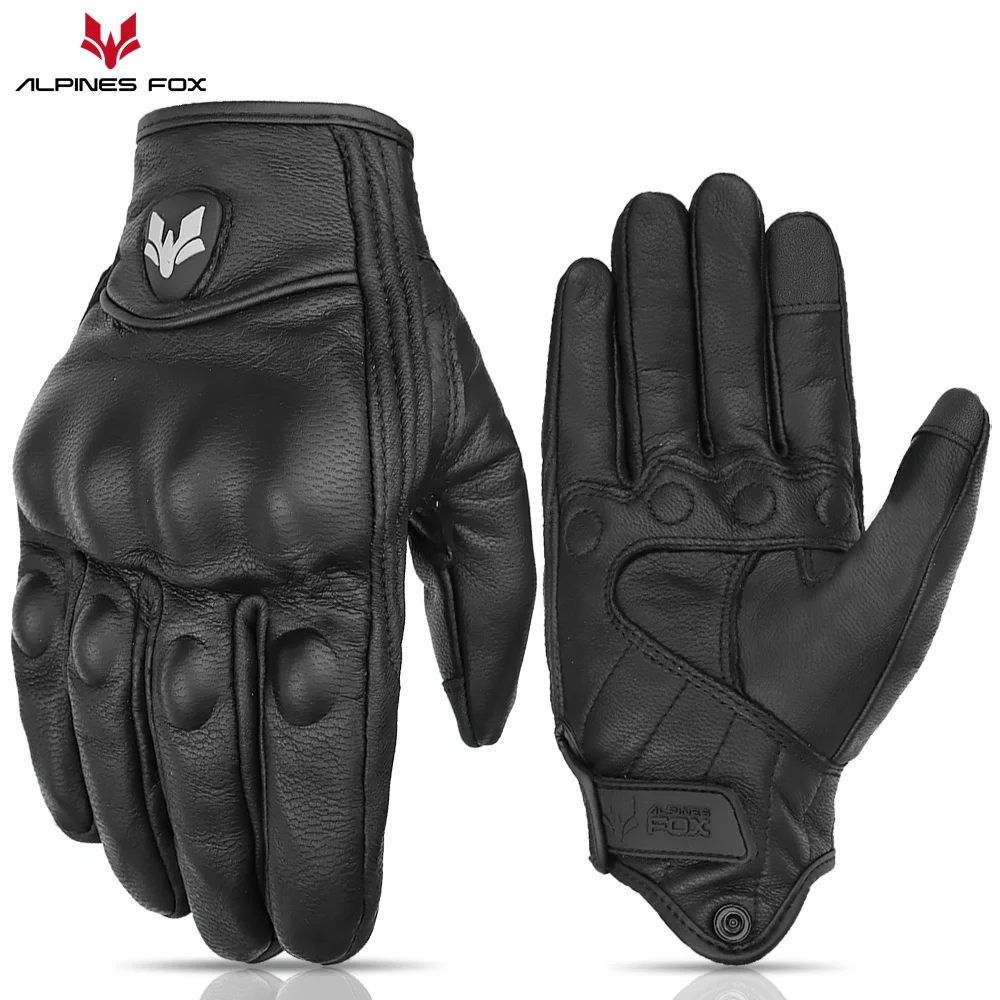 Unisex Vintage Leather Motorcy - Motorcycle Glove Knuckle reseña y precio
