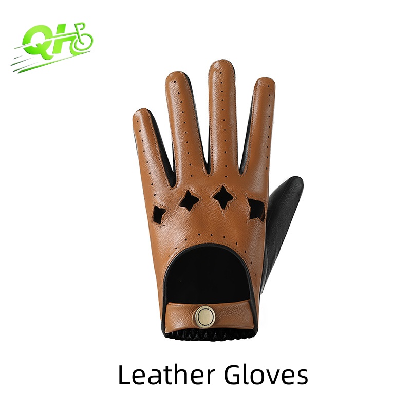 Men Leather Gloves Motorcycle  - Leather Driving Glove reseña y precio