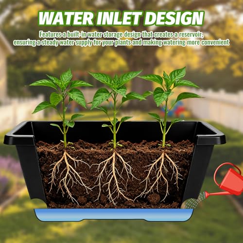 7 Black 17-Inch Rectangular Pl - Gardening Glove Waterproof reseña y precio