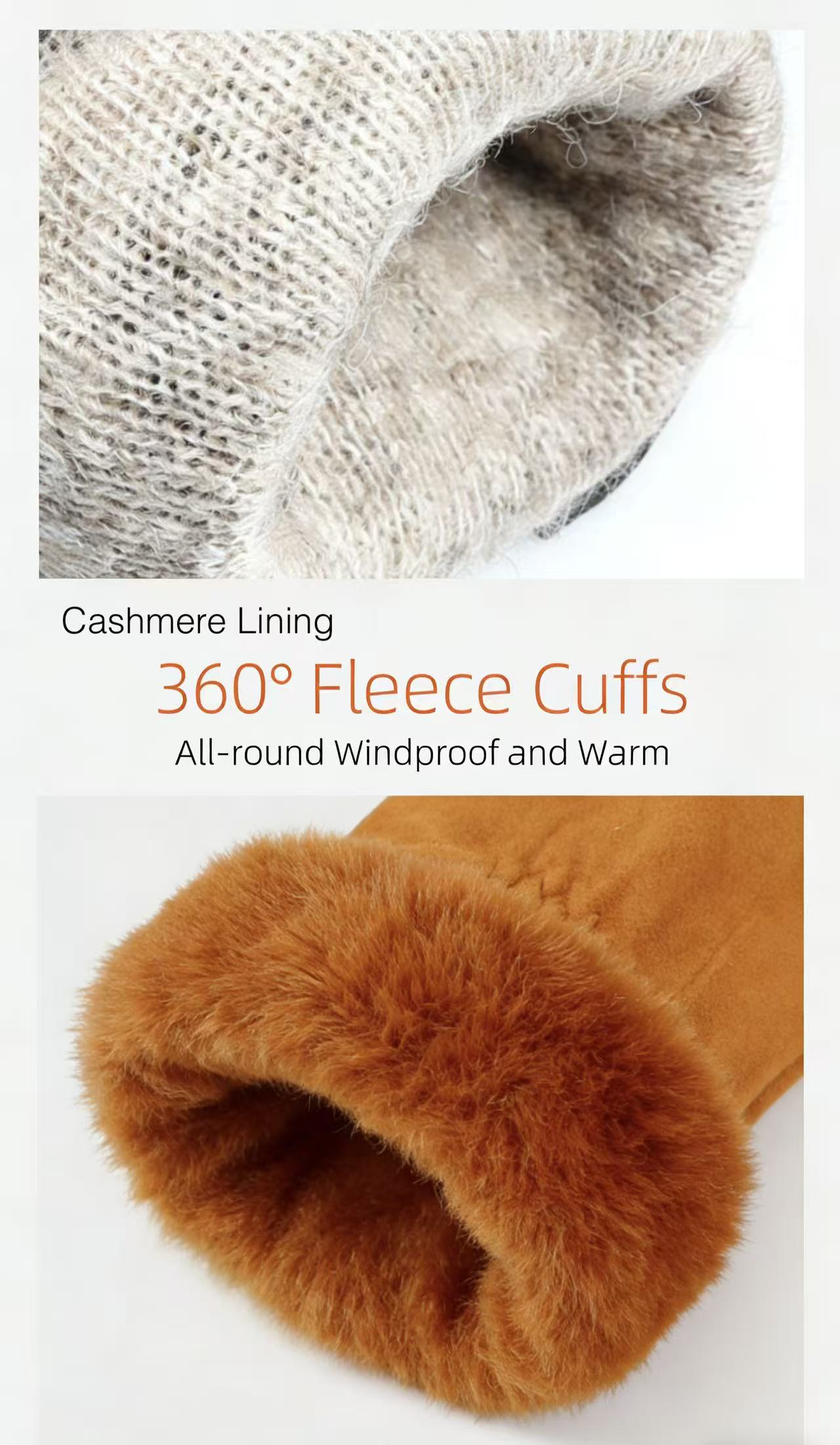 Women's Deerskin Warm Gloves A - Wool Glove Lined reseña y precio