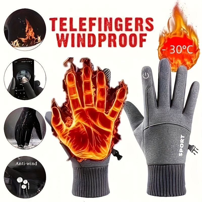 Winter Cycling Gloves Windproo - Ski Glove Waterproof reseña y precio