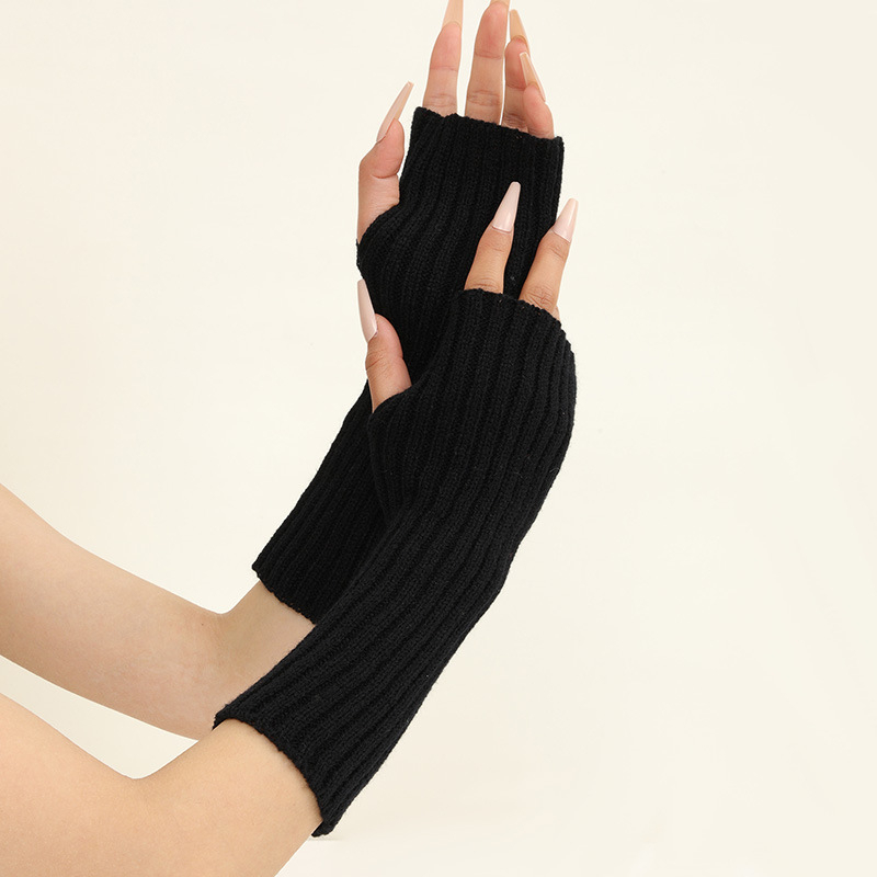 Girls Colorful Warm Knitted Ar - Fingerless Glove Knit reseña y precio