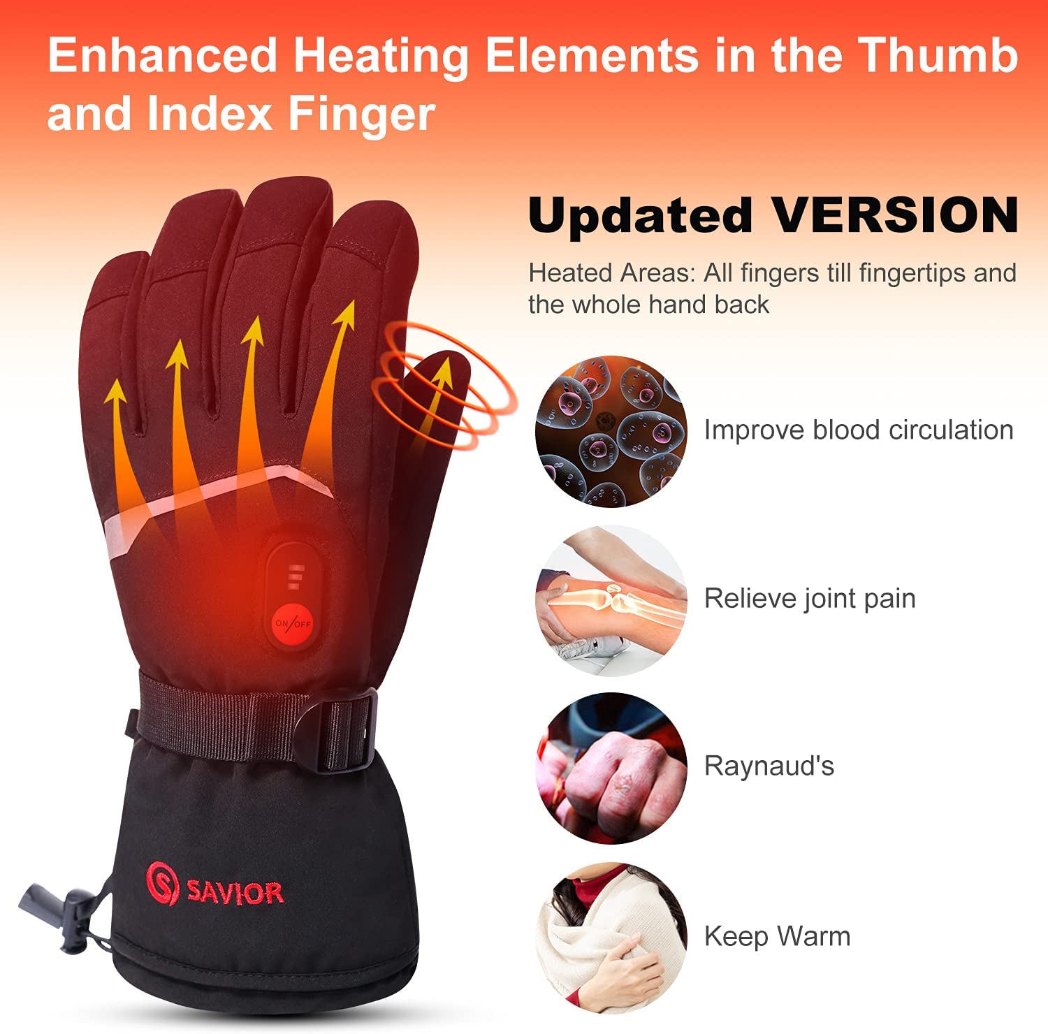 SNOW DEER Winter Heated Gloves - Ski Glove Waterproof reseña y precio