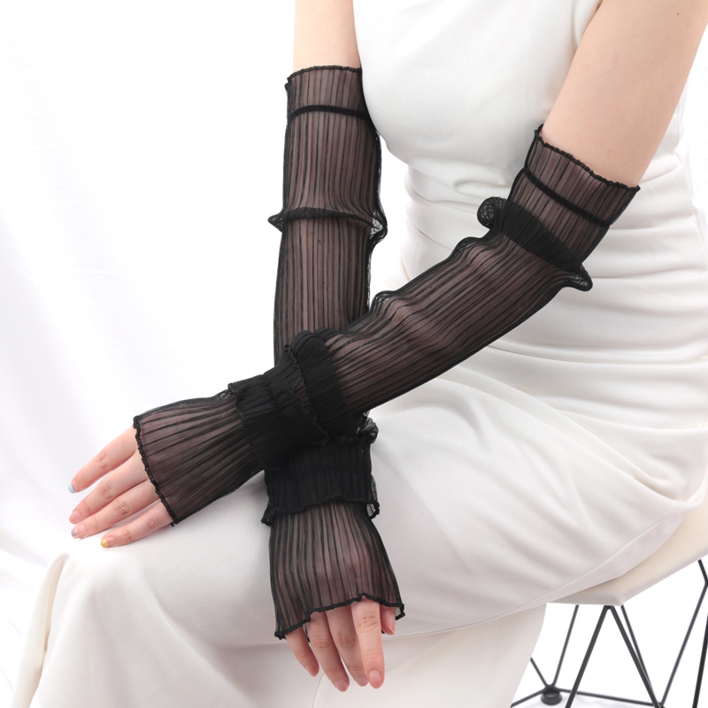 1 Pair Ice Silk Long Sleeves S - Fingerless Glove Knit reseña y precio