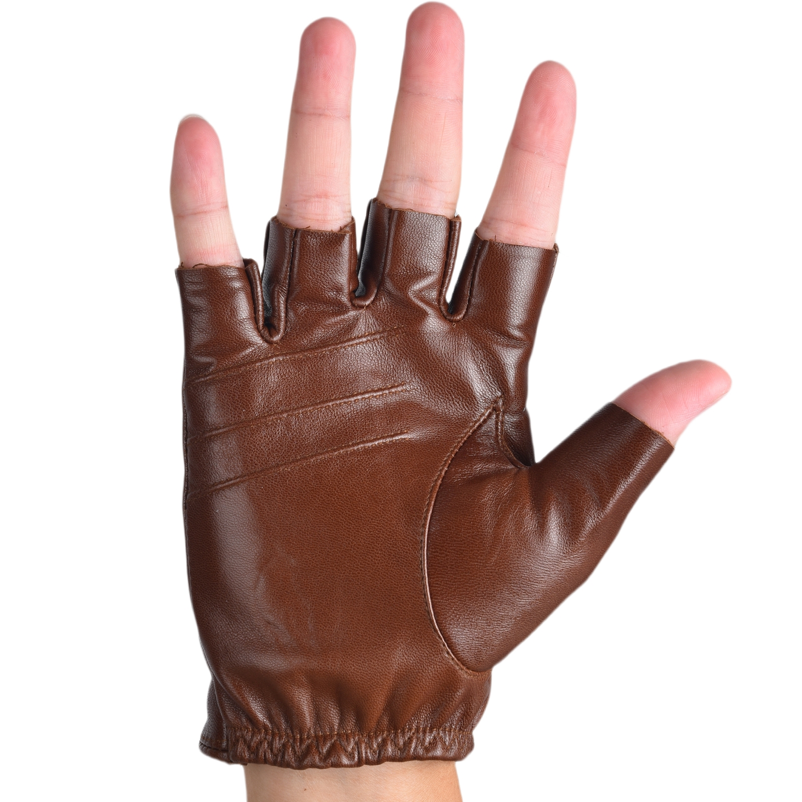 Mens Fingerless Half Finger Le - Leather Driving Glove reseña y precio