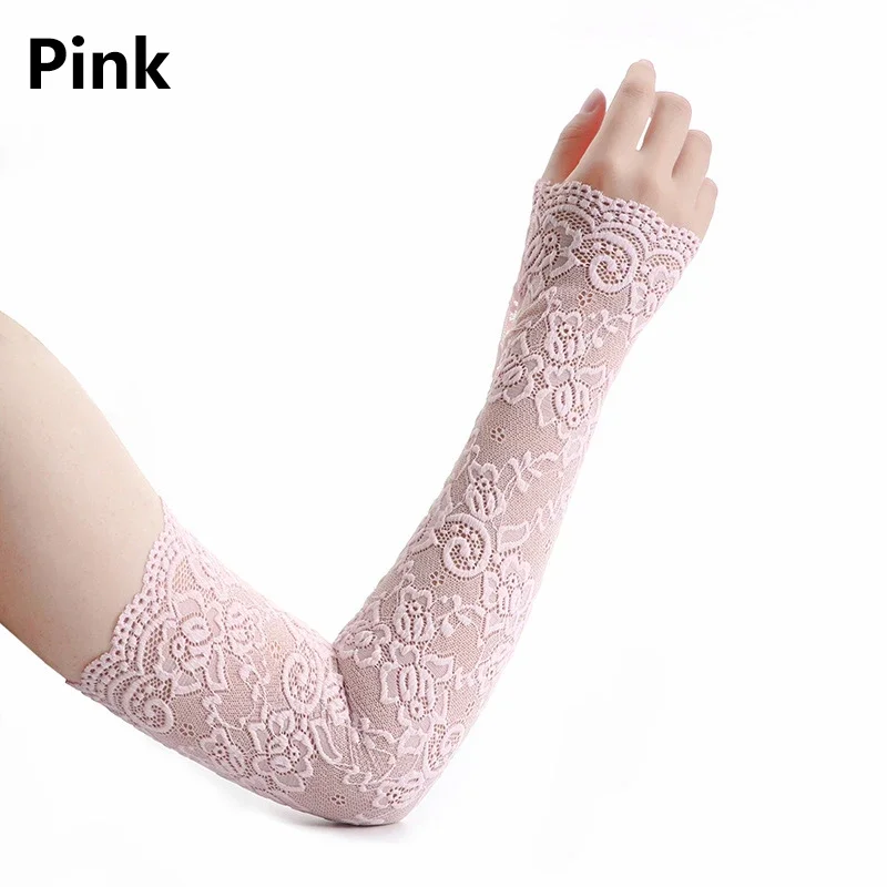 Summer Sunscreen Lace Arm Slee - Fingerless Glove Knit reseña y precio