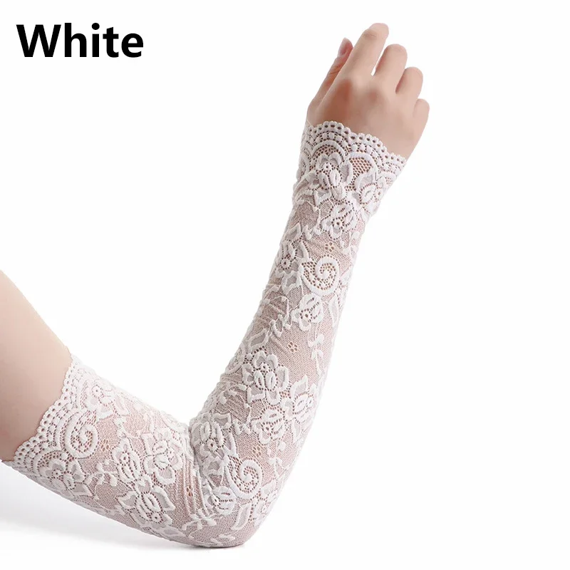 Summer Sunscreen Lace Arm Slee - Fingerless Glove Knit reseña y precio
