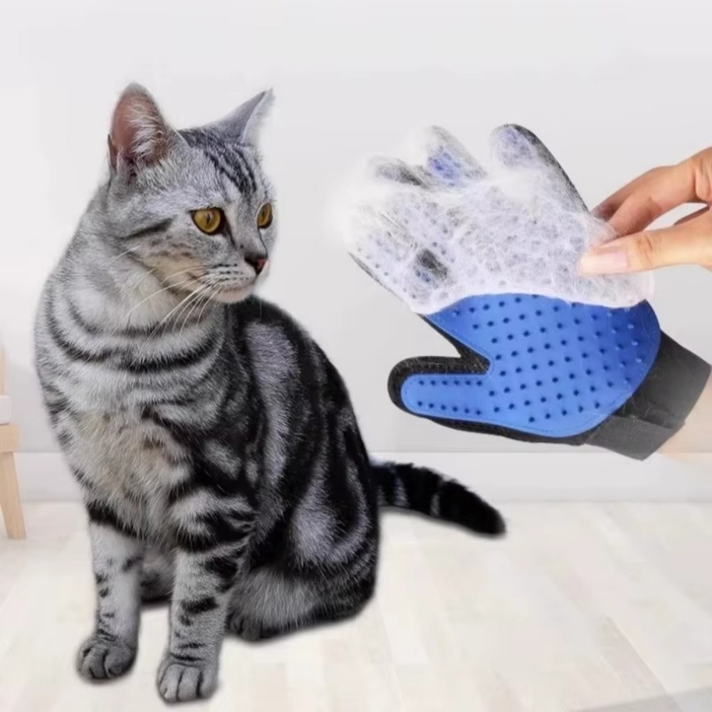 Pet Cat Dog Grooming Gloves Ca - Rubber Glove Cleaning reseña y precio