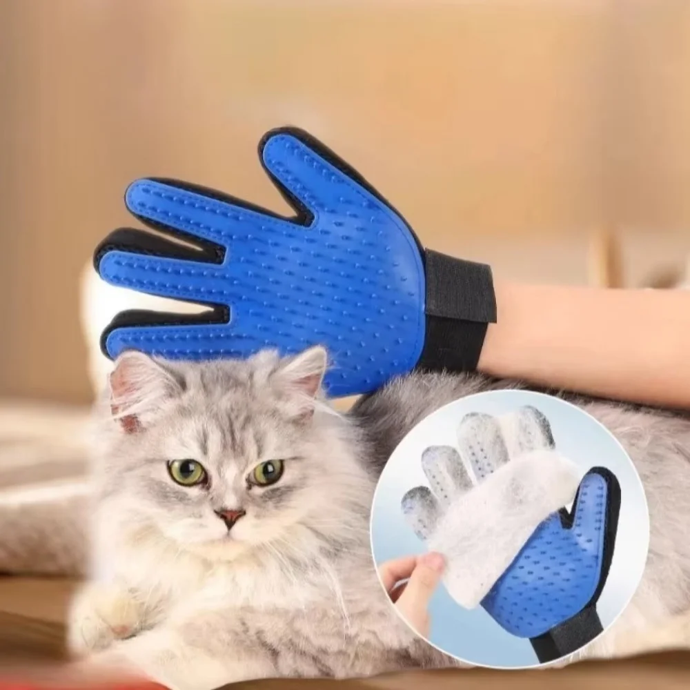 Pet Cat Dog Grooming Gloves Ca - Rubber Glove Cleaning reseña y precio